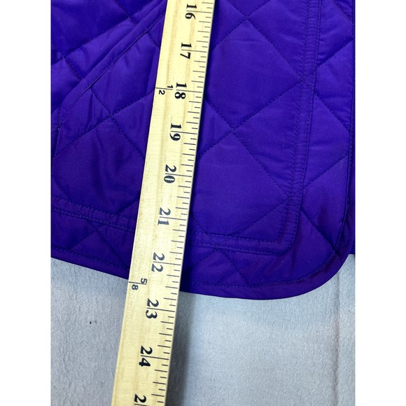 Lauren‎ Ralph Lauren Jacket Quilted Coat Womens P/M Petite Medium Purple Jacket - Picture 10 of 14